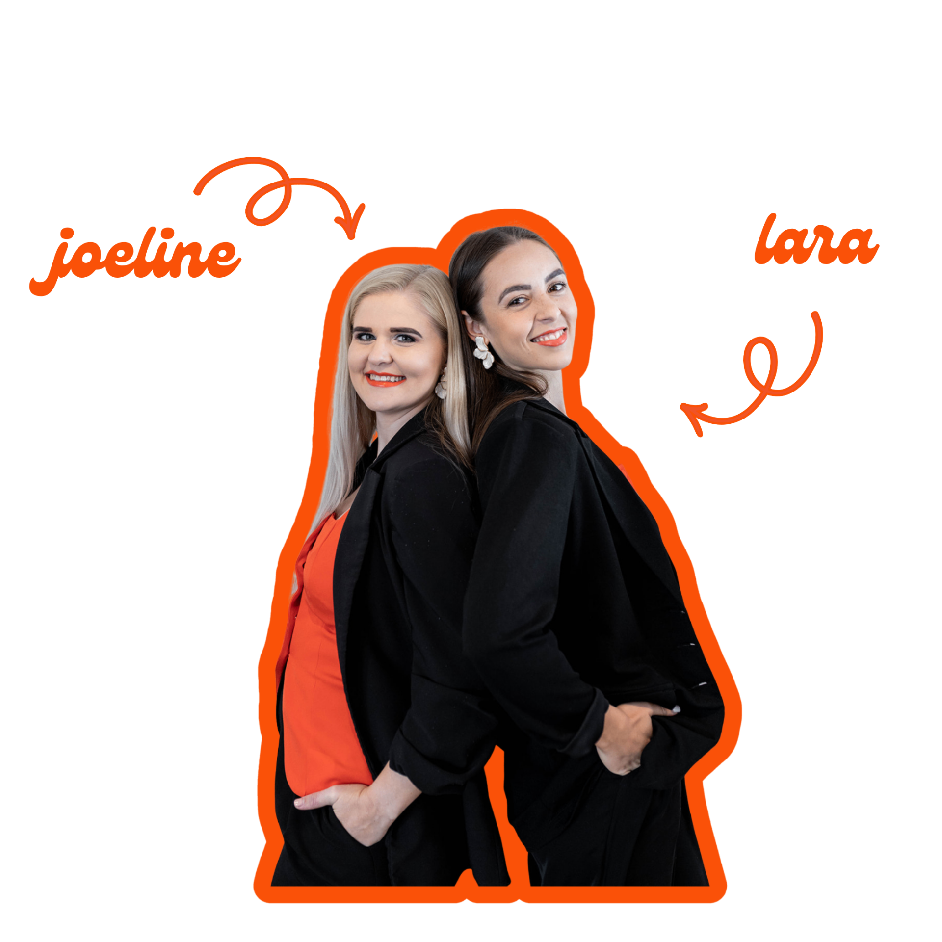 Joeline and Lara, founders of Two Scoops Creative